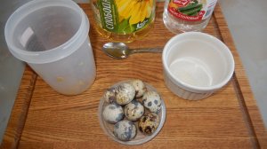 Рецепт. Домашний майонез из перепелиных яиц. Кулинарим с Людмилой..