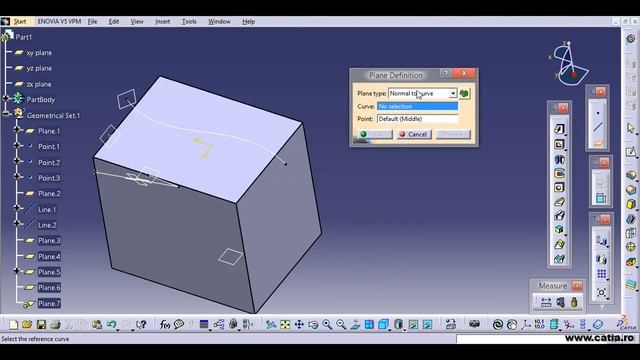 How to create planes with all options using CATIA Part Design смотреть онлайн