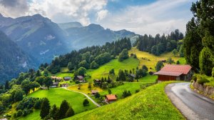 Сельская местность Швейцарии. Пешеходная экскурсия по тихим альпийским деревням в формате 4K 60 FPS