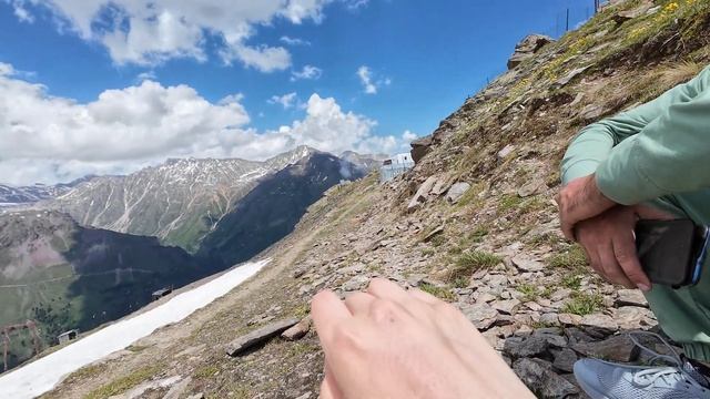 Подъем на Чегет. Приэльбрусье, поселок Терскол, кемпинг. Часть 3. смотреть онлайн