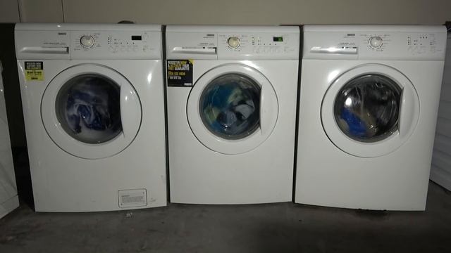 Wash Race No.318 - Zanussi 8kg (old Drum) Vs Zanussi 7kg (3 Paddle) Vs Zanussi 6kg (1 Paddle)