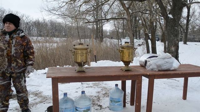 Обзорное видео подготовки купели и палатки на берегу смотреть онлайн