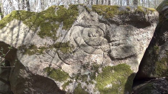 Таинственный наскальный рисунок среди леса смотреть онлайн