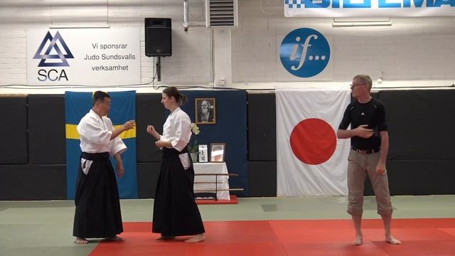 3 Aikido Katadorimenuchi Ikkyo Ura Torite, Shishiya Sensei Sundsvall 2015