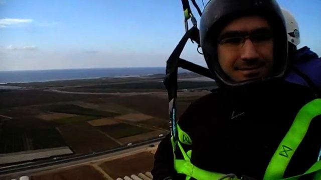 Израиль тандемный полет на параплане с инструктором. т.0549552657 Israel paragliding tandem смотреть онлайн