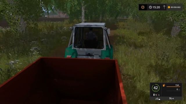 Farming Simulator 2017. Нестеровка. Трактор ЮМЗ-6К. Прицеп ПСТ-6.