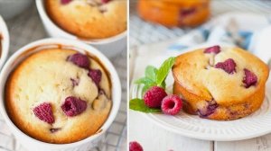 КЕКС В МИКРОВОЛНОВКЕ с малиной и рисовой мукой