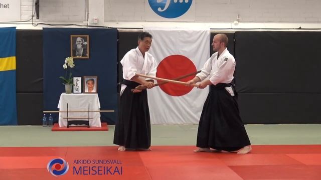 14 Aikido Ken Tai Ken Katadorimenuchi Uchikaiten Sankyo, Shishiya Sensei Sundsvall 2015