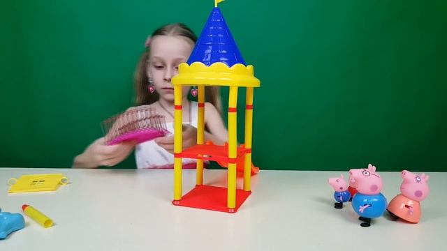 ГОРКА ДЛЯ СВИНКИ ПЕППА !! Обзор супер игрушки Slides for guinea pig Peppa Review of Super Toys EvaT смотреть онлайн