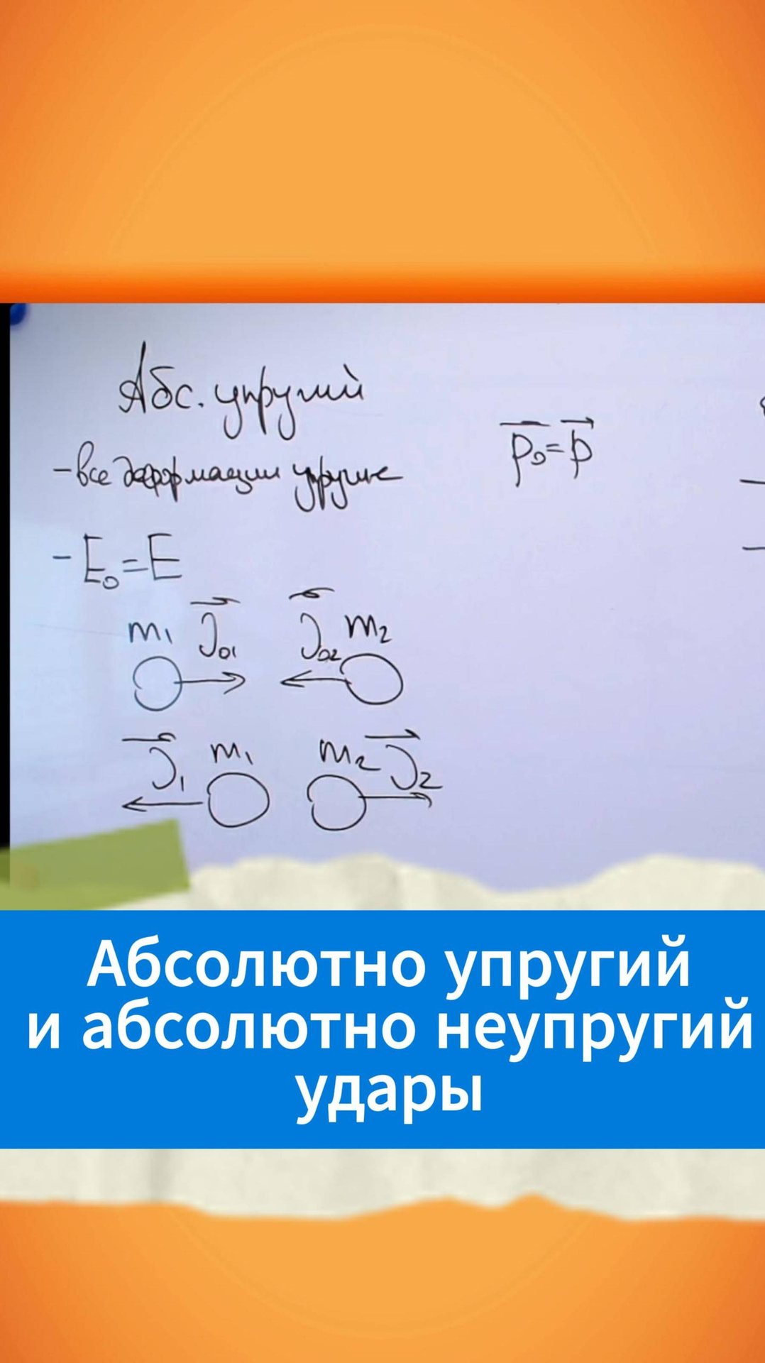 Абсолютно упругий и абсолютно неупругий удары смотреть онлайн
