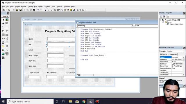 [FULL PROSES] Cara Membuat Program Menghitung Nilai Mahasiswa Di Visual Basic 6.0 смотреть онлайн