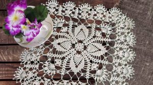 АЖУРНАЯ КВАДРАТНАЯ САЛФЕТКА. ЧАСТЬ 2