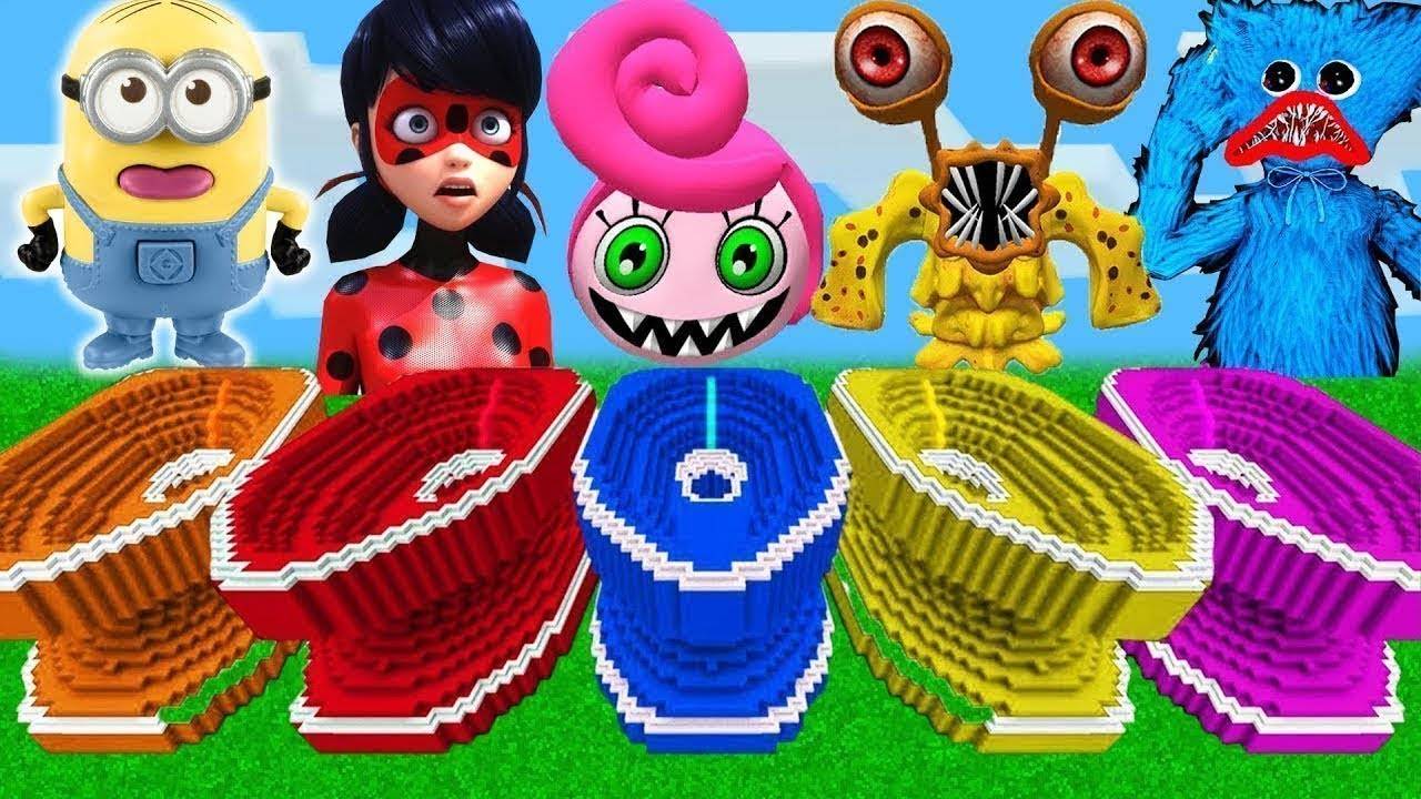 ВЫБЕРИ ПРАВИЛЬНЫЙ ТУАЛЕТ БАН БАН 3 МИНЬОН В МАЙНКРАФТ НУБ И ПРО смотреть онлайн