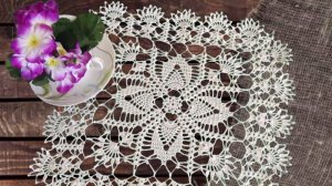 АЖУРНАЯ КВАДРАТНАЯ САЛФЕТКА. ЧАСТЬ 4