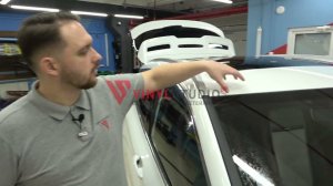 Инструкция по оклейке полосы над лобовым стеклом Geely Coolray