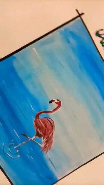 Flamingo bird painting #shorts#ytshorts смотреть онлайн