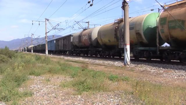 Электровоз 3ЭС5К 160 С грузовым поездом Вос Сиб жд смотреть онлайн