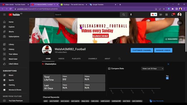 Новый канал на футбол! WelshASMR82_Football смотреть онлайн
