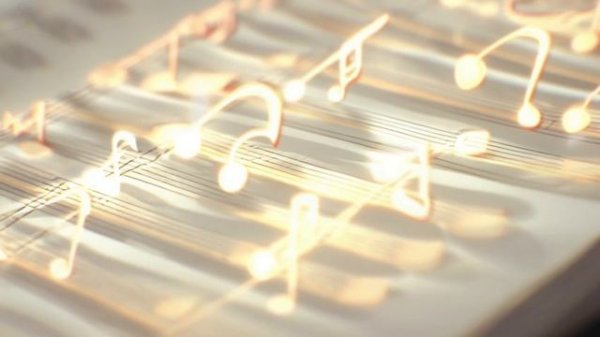 Ноты, нотная тетрадь // ФУТАЖ