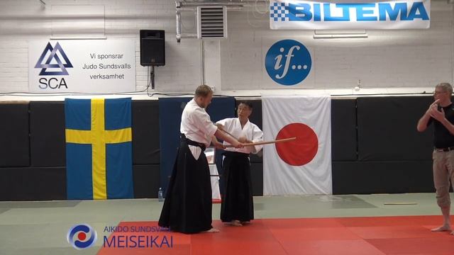 4 Aikido Jo Tai Ken Katadorimenuchi Ikkyo Ura Torite, Shishiya Sensei Sundsvall 2015