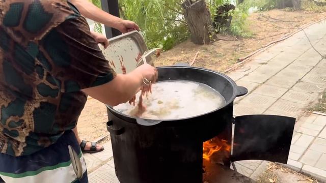 РАЗДЕЛКА КРУПНОГО СОМА ! ЦАРСКАЯ УХА В ОГРОМНОМ КАЗАНЕ И ШАШЛЫК ИЗ РЫБЫ #рецепт #рыба #шашлык смотреть онлайн