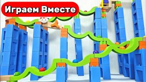 Гонки шариков 🌀Запускаем шарики по деревянной горкам и крутому треку 🌀 АСМР видео для детей