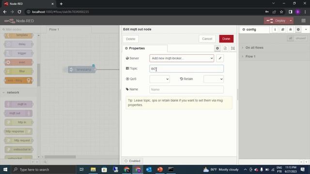 Conectando NodeRed No IOT Core da AWS (Amazon). смотреть онлайн