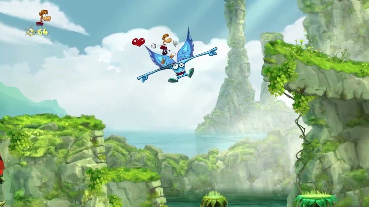 Rayman Origins (Walkthrough) - Chapter 1: Jibberish Jungle | Part 3:  Punching Plateaus
