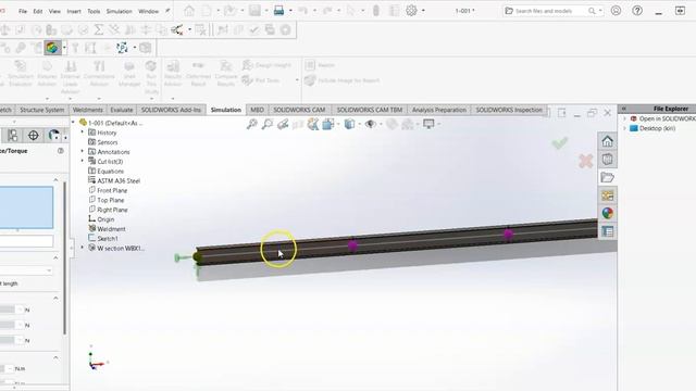 How to find reaction forces in Simply supported beam help with SOLIDWORK SIMULATION смотреть онлайн