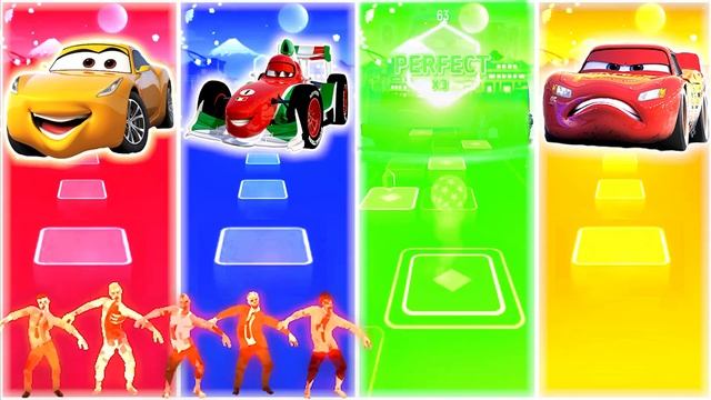 Cars Team Lightning McQueen - Tow Mater - Francesco - Cruz Ramirez | Tiles Hop EDM Rush!