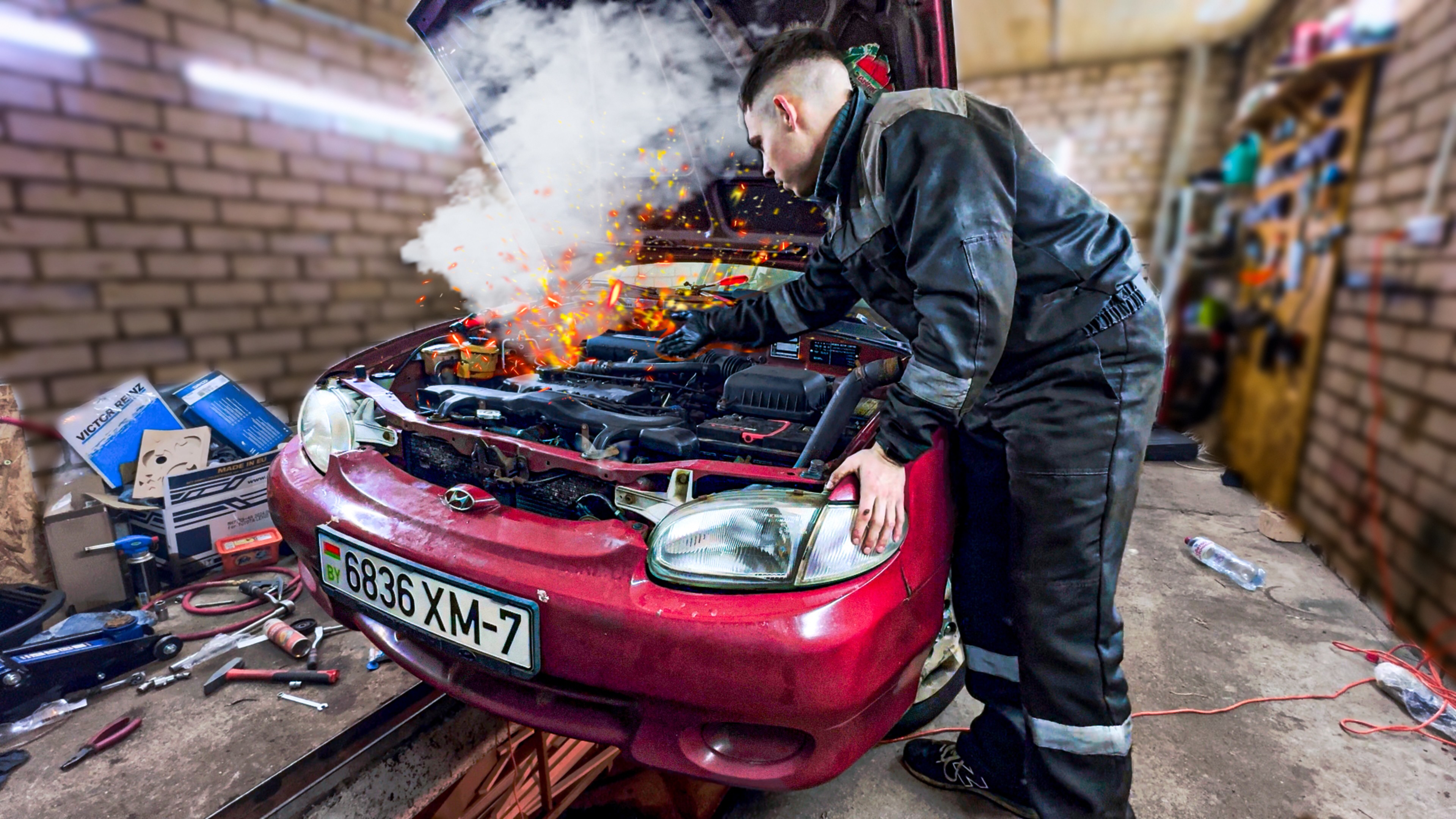 Замена ГРМ и промывка системы охлаждения Hyundai Accent | ЗАСТУЧАЛ МОТОР | #БЕДОЛАГА ЧАСТЬ 4