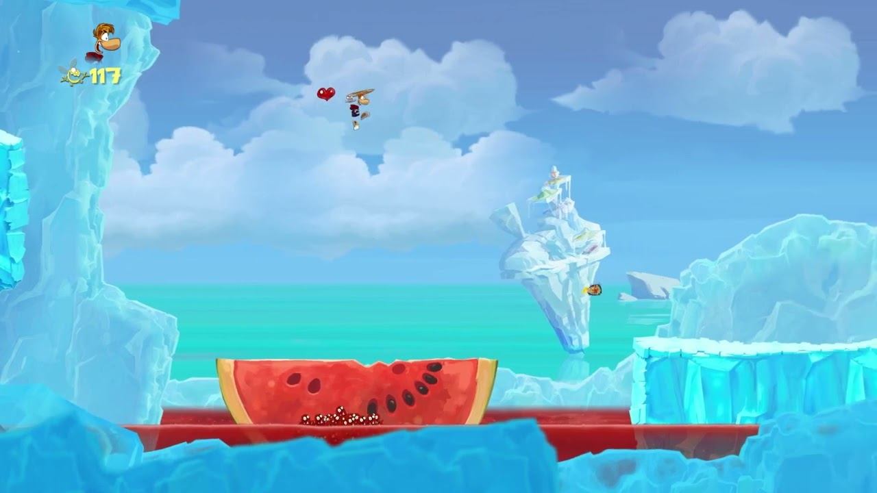 Rayman Origins (Walkthrough) - Chapter 3: Gourmand land | Part 1: Polar Pursuit