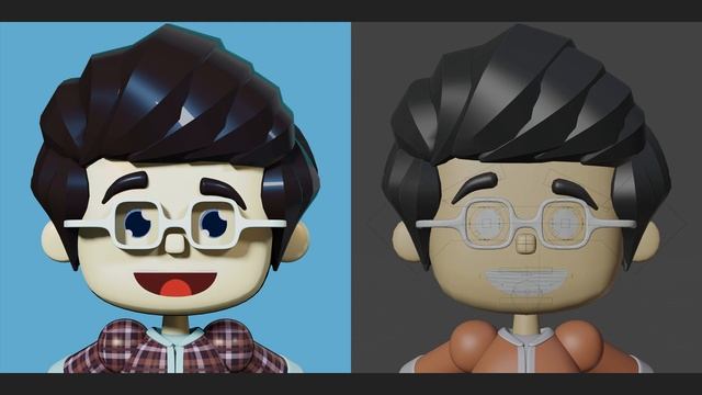 Facial Expression Test (Zidane Rigged Stylized Character) Blender Character