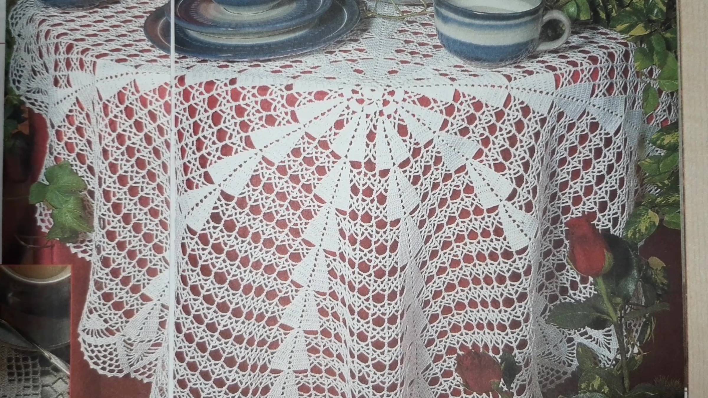 Вязание круглой скатерти крючком/часть 5