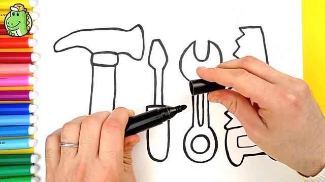 How To Draw Tools 🛠️ Drawing And Coloring Tools -  Easy Drawing For Kids