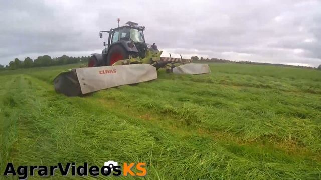 Gras mähen mit Fendt Vario 820 und Claas [HD] смотреть онлайн
