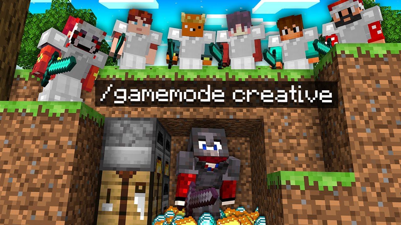 Майнкрафт Спидраннер против 10 Охотников, но Я ТАЙНО ИСПОЛЬЗУЮ КРЕАТИВ! смотреть онлайн