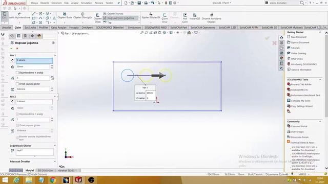 Solidworks Dogrusal cizim cogaltma смотреть онлайн