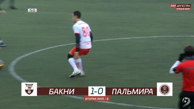 БАКНИ - ПАЛЬМИРА. 12-й тур Второй лиги ЛФЛ Дагестана 2021/2022 гг. Зона Б. смотреть онлайн