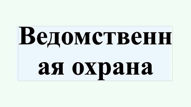 Ведомственная охрана
