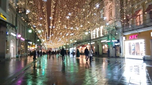 Christmas walking in moscow:teverskay street new year's 2019-2020.улица Тверская новогодняя 2019202 смотреть онлайн