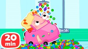 Автосемейка Вилзи - Слайм и игры для детей на улице. Весёлые мультики для малышей