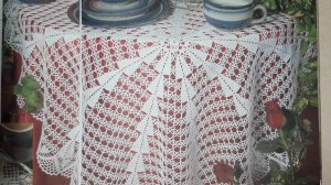 Вязание круглой скатерти крючком/ часть 4