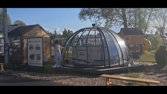 Купол для бассейна, купольный павильон для бассейна смотреть онлайн