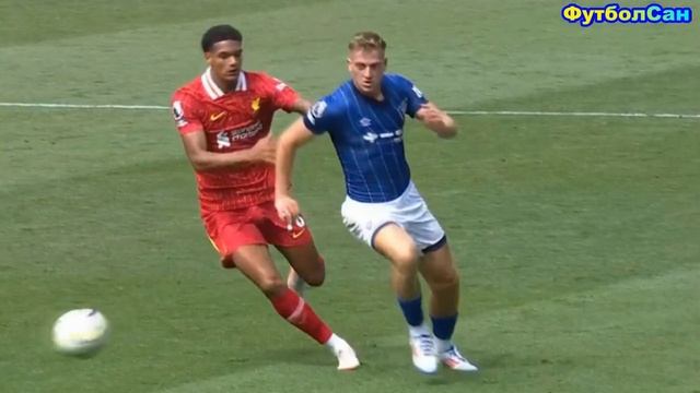 Ипсвич - Ливерпуль 0:2 Жота забил, Салах в новой прическе - гол + пас в 350-ом матче Англия 2024 смотреть онлайн