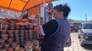 Гуляем по рынку в Дербенте | Пробуем местные сыры и урбеч