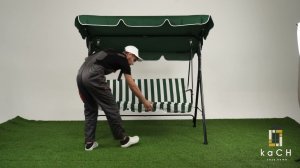 Садовые качели в полоску