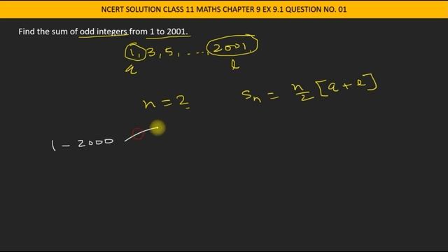 Find the sum of of odd integers from 1 to 2001 || Sequences and Series || Class 11 Maths смотреть онлайн