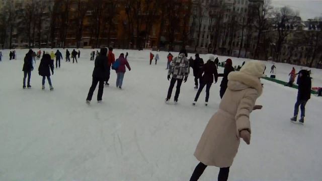 Каток - Патриаршие пруды. GoPRO смотреть онлайн