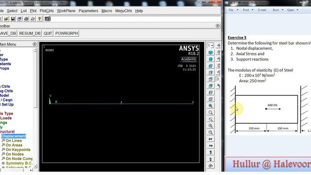 Analysis of Bar by using Ansys Mechanical APDL_GAP ELEMENT смотреть онлайн